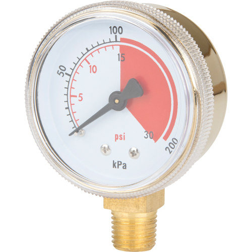 Manom&egrave;tres en laiton,  2-1/2", 30 psi, Fixation inf&eacute;rieure, Analogique Groupe Belzile Dickner