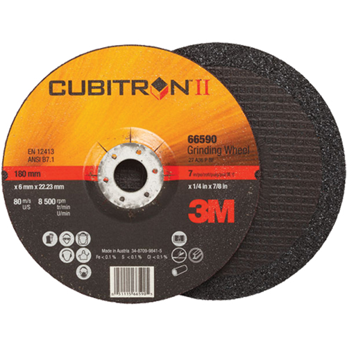 Cubitron II Depressed Centre Grinding Wheels, 4" x 1/4", 3/8" Arbor, Type 27 Groupe Belzile Dickner