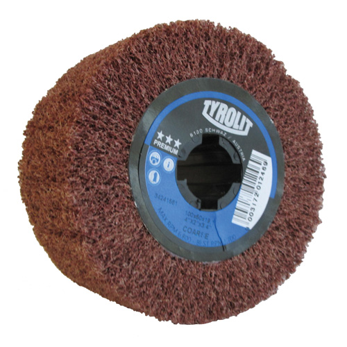 Tambour de conditionnement de surface Pro-Line, 4" dia. x 2" la, 3/4" Arbre, Grain Cors&eacute;, Oxyde d'aluminium Groupe Belzile Dickner