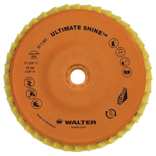 Ultimate Shine Flap Disc, 4-1/2" x 5/8"-11, Type 27, Very Fine Grit, Zirconium Groupe Belzile Dickner