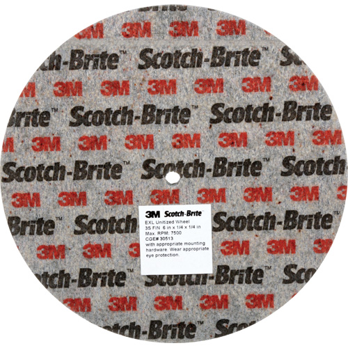 Meule unitaris&eacute;e EXL Scotch-Brite, 6" x 1/4", Arbre de 1/4", Grain de Fin, Carbure de silicium Groupe Belzile Dickner