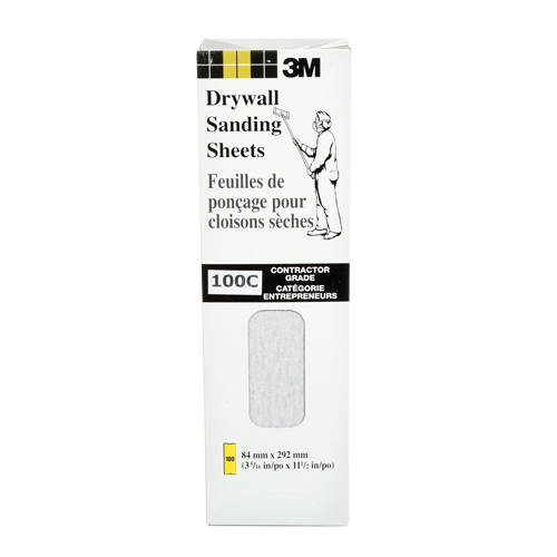 Feuille de placopl&acirc;tre frais&eacute;e Tri-M-Rite Fre-Cut, 11-1/4" x 3-5/16", Grain 100, Carbure de silicium Groupe Belzile Dickner