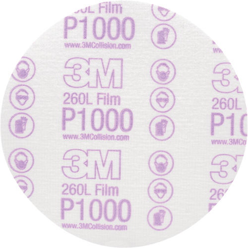 Hookit Finishing Film Disc, 6" Dia., P1000 Grit, Aluminum Oxide, Film Groupe Belzile Dickner