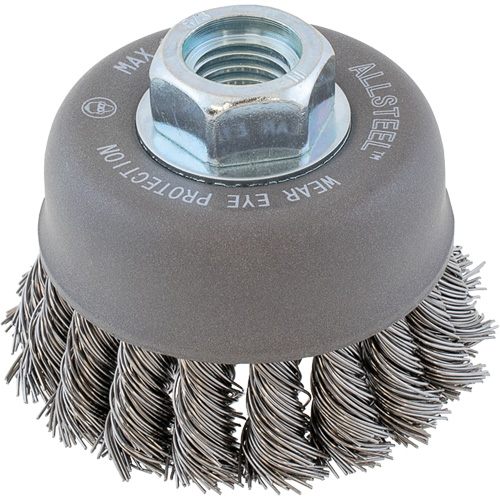 AllSteel Wire Brush, 3" Dia. x 5/8"-11 Arbor Groupe Belzile Dickner