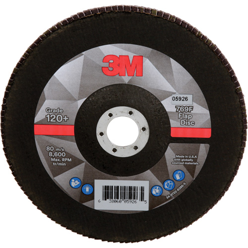 Disque &agrave; lamelles &agrave; changement rapide 769F, 7" x 7/8", Type 27, Grain 120+, Oxyde d'aluminium/C&eacute;ramique Groupe Belzile Dickner
