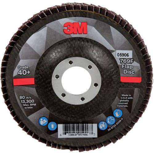 769F Quick Change Flap Disc, 4-1/2" x 7/8", Type 29, 40+ Grit, Ceramic Groupe Belzile Dickner