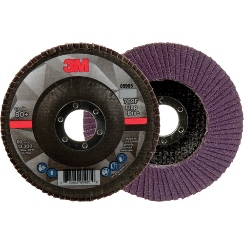 Disque &agrave; lamelles &agrave; changement rapide 769F, 4-1/2" x 7/8", Type 27, Grain 80+, C&eacute;ramique Groupe Belzile Dickner