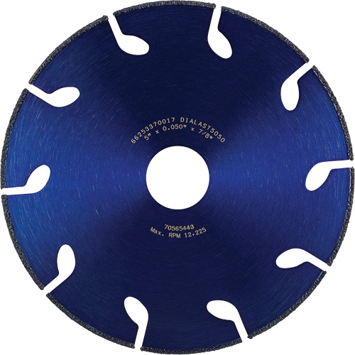 Meule &agrave; tronçonner Dialast RightCut, 5" x 0,05", Arbre de 7/8", Type 01/41, Losange, 12225 Tr/min Groupe Belzile Dickner