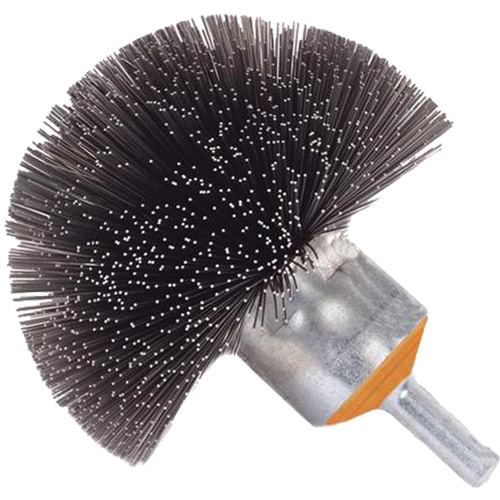 Spherical Mounted Crimped Wire Brush, 1-1/2", 0.008" Fill, 1/4" Shank Groupe Belzile Dickner