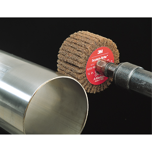 Scotch-Brite Flap Brushes, 2" Dia. x 1" W, 1/4" Arbor, Aluminum Oxide Groupe Belzile Dickner