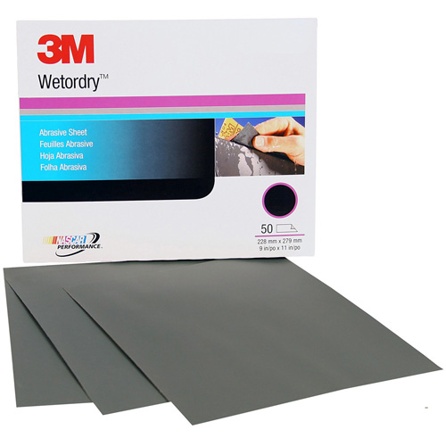 Feuille abrasive Wetordry, 9" x 11", Grain P220, Oxyde d'aluminium Groupe Belzile Dickner