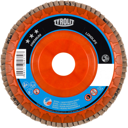 Premium LongLife Flap Disc, 7" x 7/8", Type 27, 40 Grit, Zirconium Groupe Belzile Dickner
