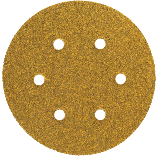 Disque de ponçage en papier autoagrippant avec aspiration Gold Reserve A296, dia 5", Grain P220/Fin, Oxyde d'aluminium, Poids C Groupe Belzile Dickner