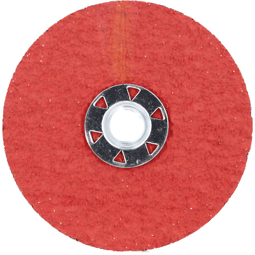 Disque de verrouillage en fibres avec fixation Speed-Change, 4-1/2" dia., Grain 24, C&eacute;ramique d'alumine Groupe Belzile Dickner