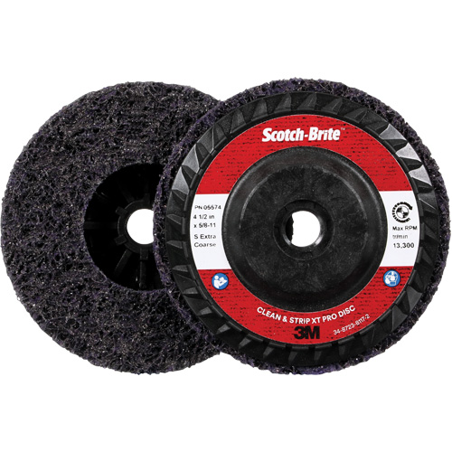 Scotch-Brite Clean and Strip XT Pro Disc XO-DC, 4-1/2" Dia., Extra Coarse Grit, Silicon Carbide Groupe Belzile Dickner