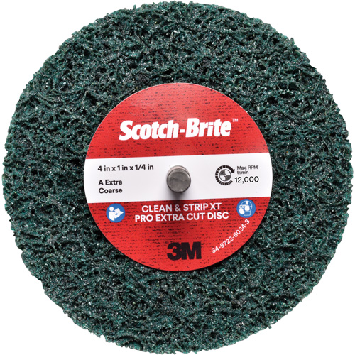 Disque Clean and Strip XT Pro Extra Cut Disc XC-DC Scotch-Brite, 4" dia., Grain Extra grossier, Oxyde d'aluminium Groupe Belzile Dickner