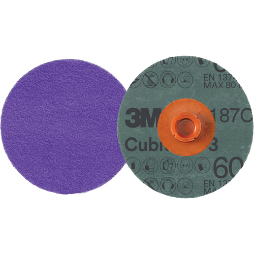 Cubitron 3 Roloc Fibre Disc, 4" Dia., 60+ Grit, Ceramic Groupe Belzile Dickner