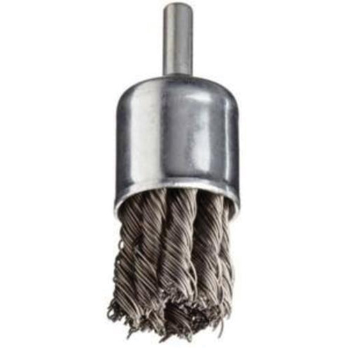 Stem Mounted Knotted Wire Brush, 1" Dia. x 1/4" Arbor Groupe Belzile Dickner