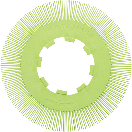 Brosse radiale en soies de pr&eacute;cision type S PN-RB sans adaptateur Scotch-Brite, C&eacute;ramique, Grain 50+, 8" dia. Groupe Belzile Dickner