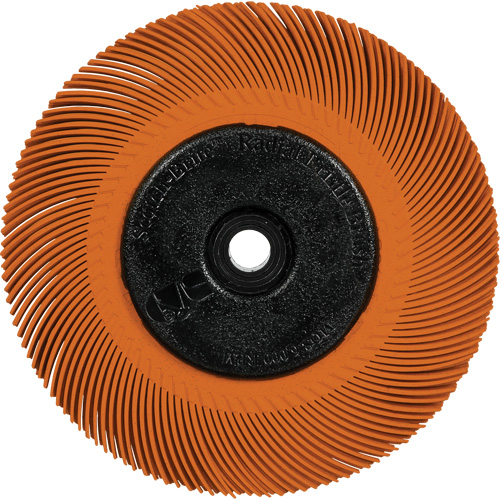 Scotch-Brite Type C Precision Radial Bristle Brush PN-RB with Flange, Ceramic, 80+ Grit, 7-5/8" Dia. Groupe Belzile Dickner