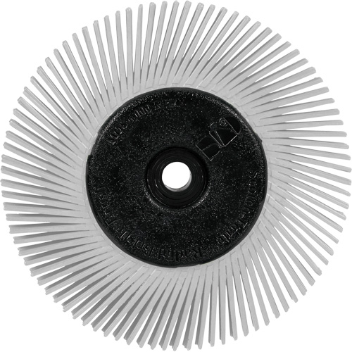 Brosse radiale en soies de pr&eacute;cision type A PN-RB avec adaptateur Scotch-Brite , C&eacute;ramique, Grain 120+, 6" dia. Groupe Belzile Dickner