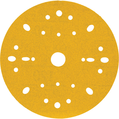 Hookit Gold Abrasive Disc, 6" Dia., 120 Grit, Aluminum Oxide, C-Weight Groupe Belzile Dickner