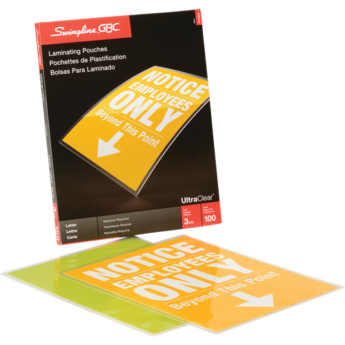 Pochette lamin&eacute;e de format lettre Groupe Belzile Dickner