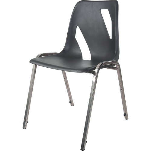 Stacking Chair, Vinyl, 31" High, 275 lbs. Capacity, Black Groupe Belzile Dickner