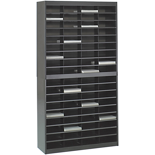 Heavy-duty Literature Organizers, Stationary, 72 Slots, Steel, 37-1/2" W x 12-3/4" D x 71" H Groupe Belzile Dickner