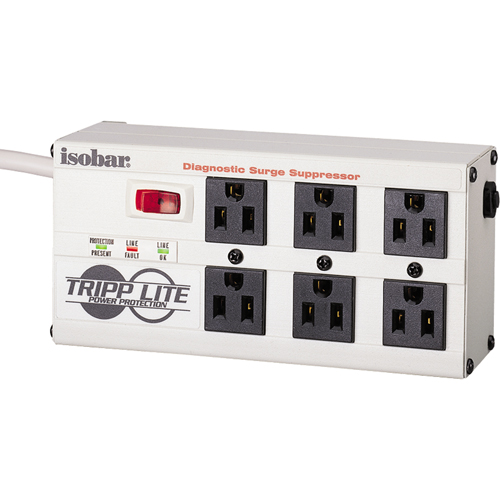 Isobar&reg; Premium Surge Suppressors, 6 Outlets, 2850 J, 1440 W, 6' Cord Groupe Belzile Dickner
