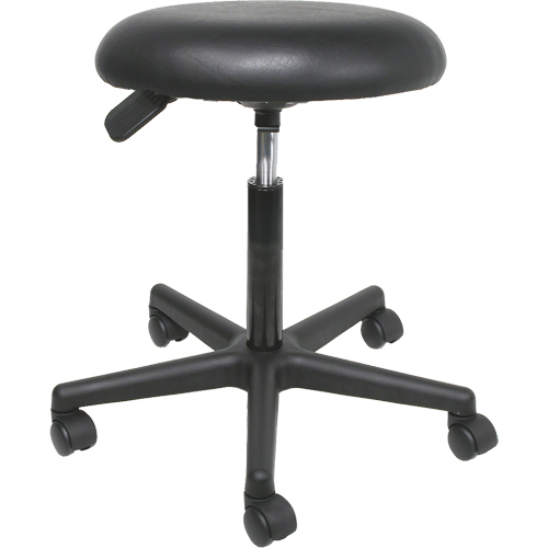 Pneumatic Swivel Stools, Mobile, Adjustable, 32", Vinyl Seat, Black Groupe Belzile Dickner