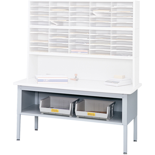 E-z Sort&reg; Mailroom Furniture-sorting Tables With Shelf-base Table With Shelf, 60" W x 28" D x 36" H, Laminate Groupe Belzile Dickner