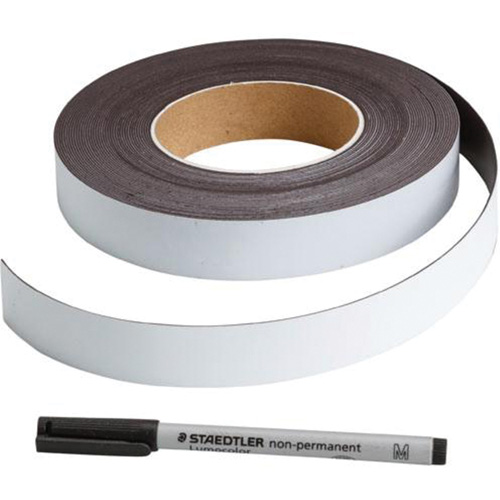 Write-On Magnetic Label, Magnetic, 600" L x 1" W Groupe Belzile Dickner