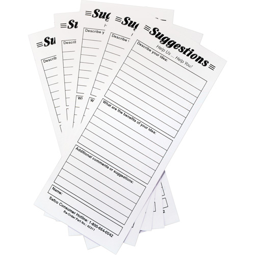 Suggestion Boxes - Suggestion Cards, 25/pkg Groupe Belzile Dickner
