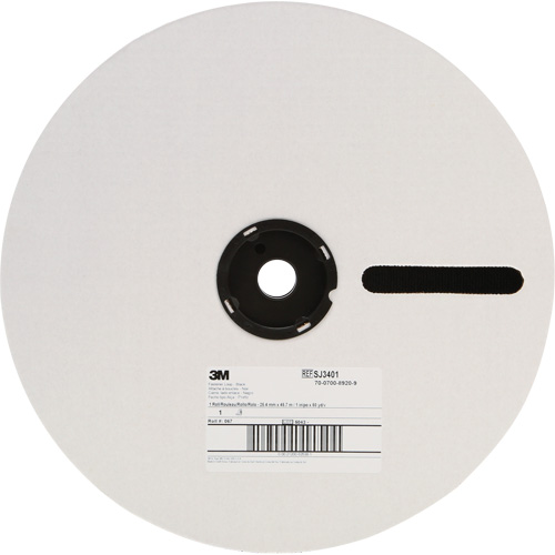 Attache ignifug&eacute;e, Boucle, 50 vg x 1", Cousu, Noir Groupe Belzile Dickner