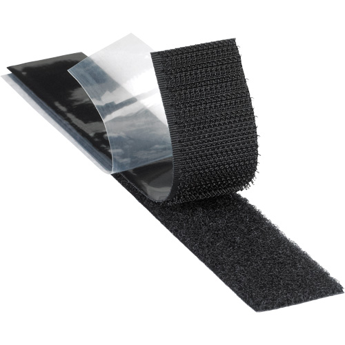 Attache r&eacute;sistant aux plastifiants, Boucle, 50 vg x 2", Adh&eacute;sif, Noir Groupe Belzile Dickner