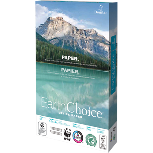 EarthChoice&reg; Office Paper, FSC, 8-1/2" x 14", 20 lbs., White Groupe Belzile Dickner
