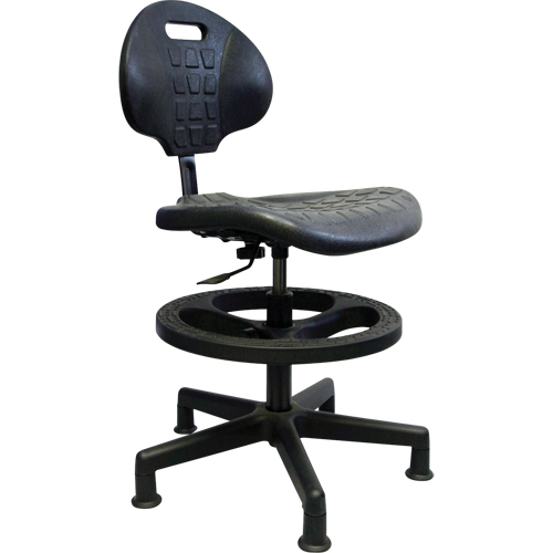 Heavy-Duty Ergonomic Seating, Polyurethane, Black, 250 lbs. Capacity Groupe Belzile Dickner