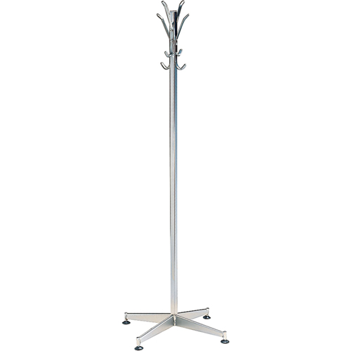 Coat Tree, 60" H, Steel, Chrome, 8 Hook(s) Groupe Belzile Dickner