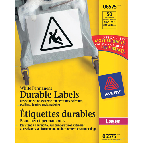 TrueBlock Labels, Polyester, 11" L x 8.5" H, White Groupe Belzile Dickner