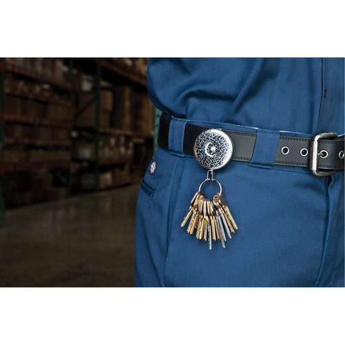 Original Self Retracting Reels #485-HDK, Chrome, 48" Cable, Belt Clip Attachment Groupe Belzile Dickner