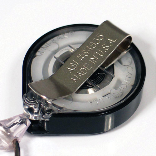Retractable Mini-Bak&reg; ID Badge Holders, Plastic, 36" Cable, Belt Clip Attachment Groupe Belzile Dickner