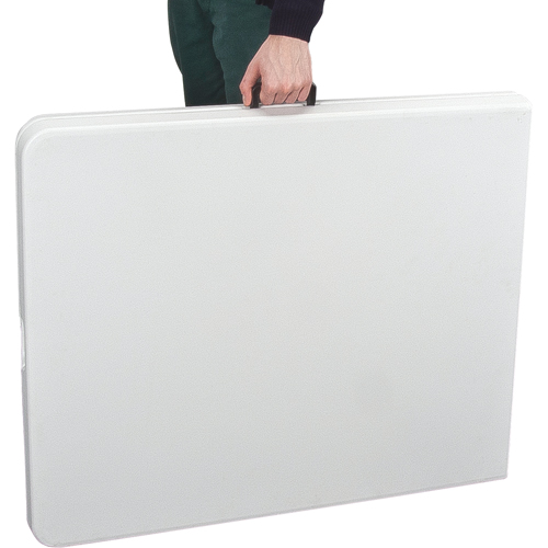 Fold-in-Half Table, Rectangular, 72" L x 30" W, Polyethylene, White Groupe Belzile Dickner