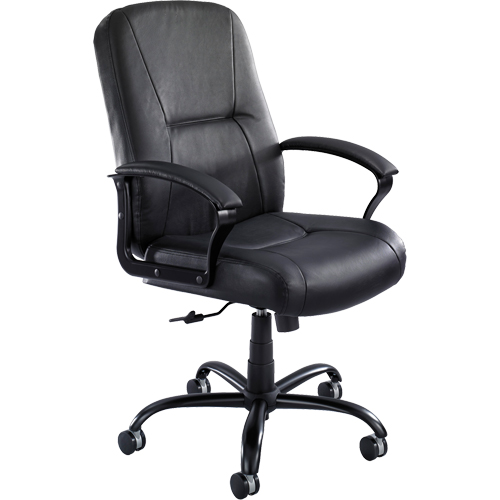 Serenity Big & Tall Chair, Leather, Black, 500 lbs. Capacity Groupe Belzile Dickner
