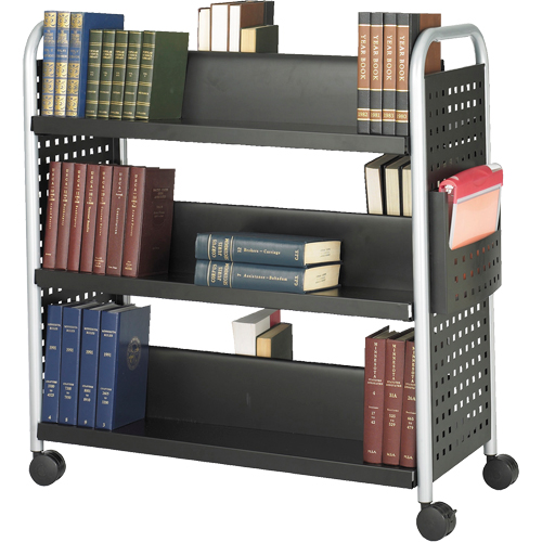 Scoot Book Carts, 200 lbs. Capacity, Black, 17-3/4" D x 41-1/4" L x 41-1/4" H, Steel Groupe Belzile Dickner