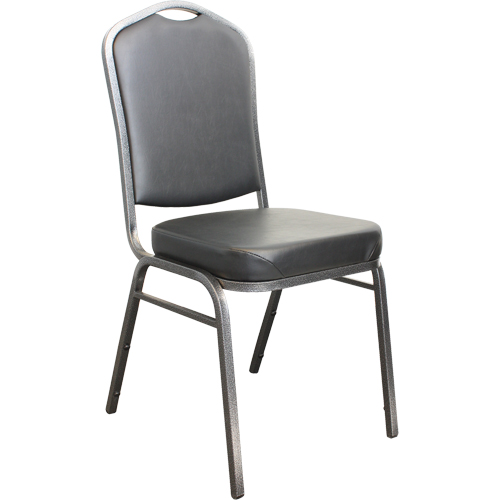 Chaises empilables, Vinyle, Hauteur 37", Capacit&eacute; 275 lb, Noir Groupe Belzile Dickner