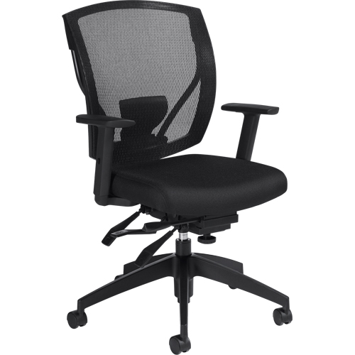 Multi-Tilter Arm Chairs, Fabric, Black, 300 lbs. Capacity Groupe Belzile Dickner