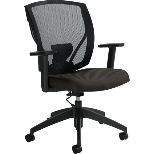 Task Chairs, Fabric, Charcoal, 300 lbs. Capacity Groupe Belzile Dickner