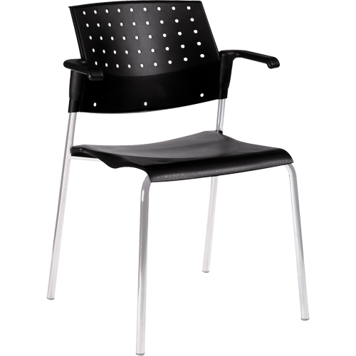 Stacking Chairs, Plastic, 33" High, 300 lbs. Capacity, Black Groupe Belzile Dickner