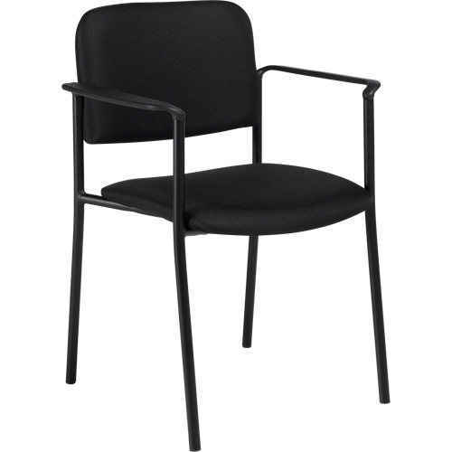 Stacking Chairs, Fabric, 32" High, 300 lbs. Capacity, Black Groupe Belzile Dickner